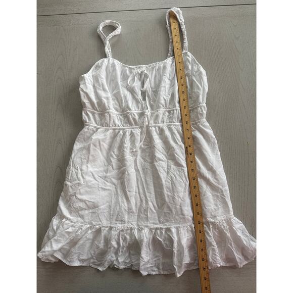 American Eagle White Short Dress Ethereal Cottagecore Romantic Soft Girl (T) - Picture 2 of 6